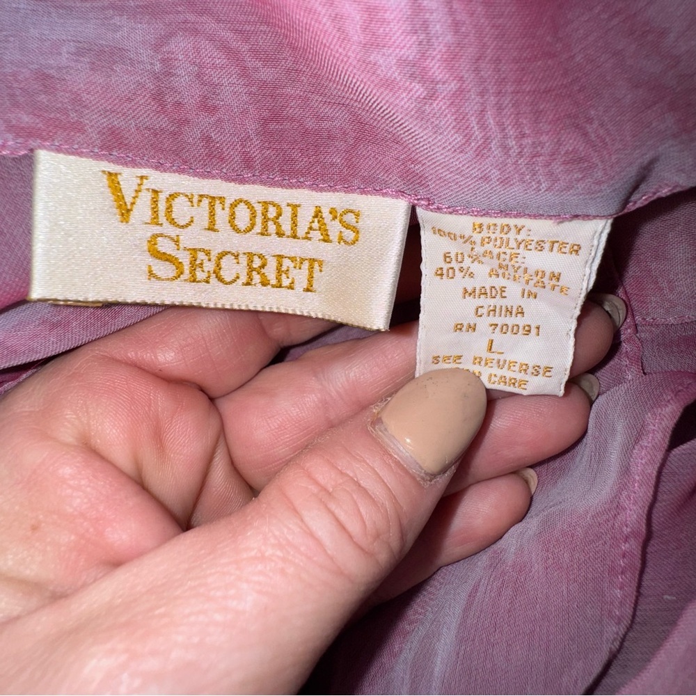 Vintage Y2K Victoria’s Secret gold label Sheer Lace Blouse Whimsigoth Coquette - Picture 9 of 9